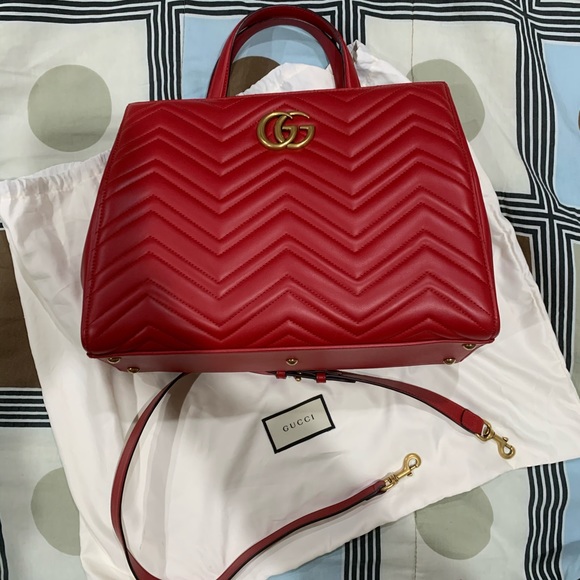 GUCCI BIG MARMONT RARE RED COLOR - Picture 2 of 5
